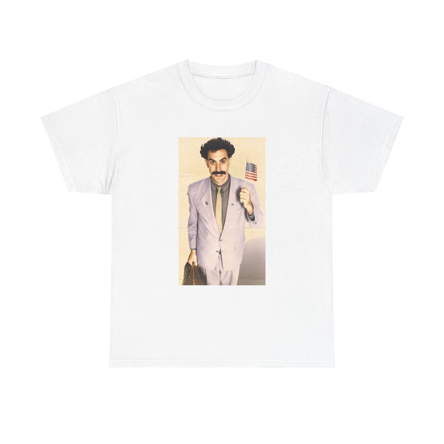 Borat Comes to America Tshirt Funny Comedy Movie Unisex Heavy Cotton Tee