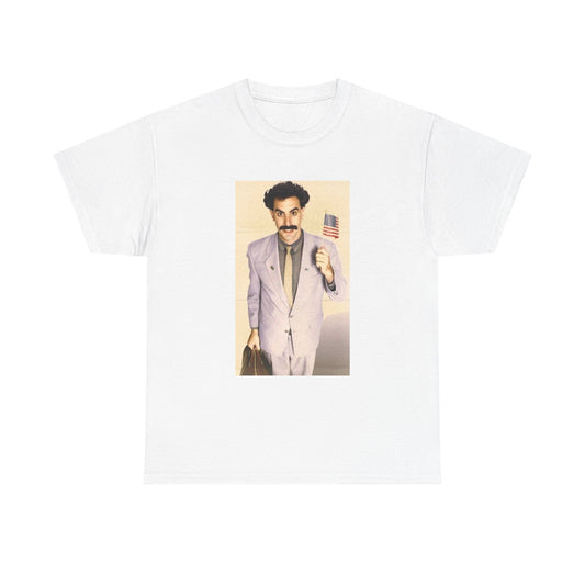 Borat Comes to America Tshirt Funny Comedy Movie Unisex Heavy Cotton Tee