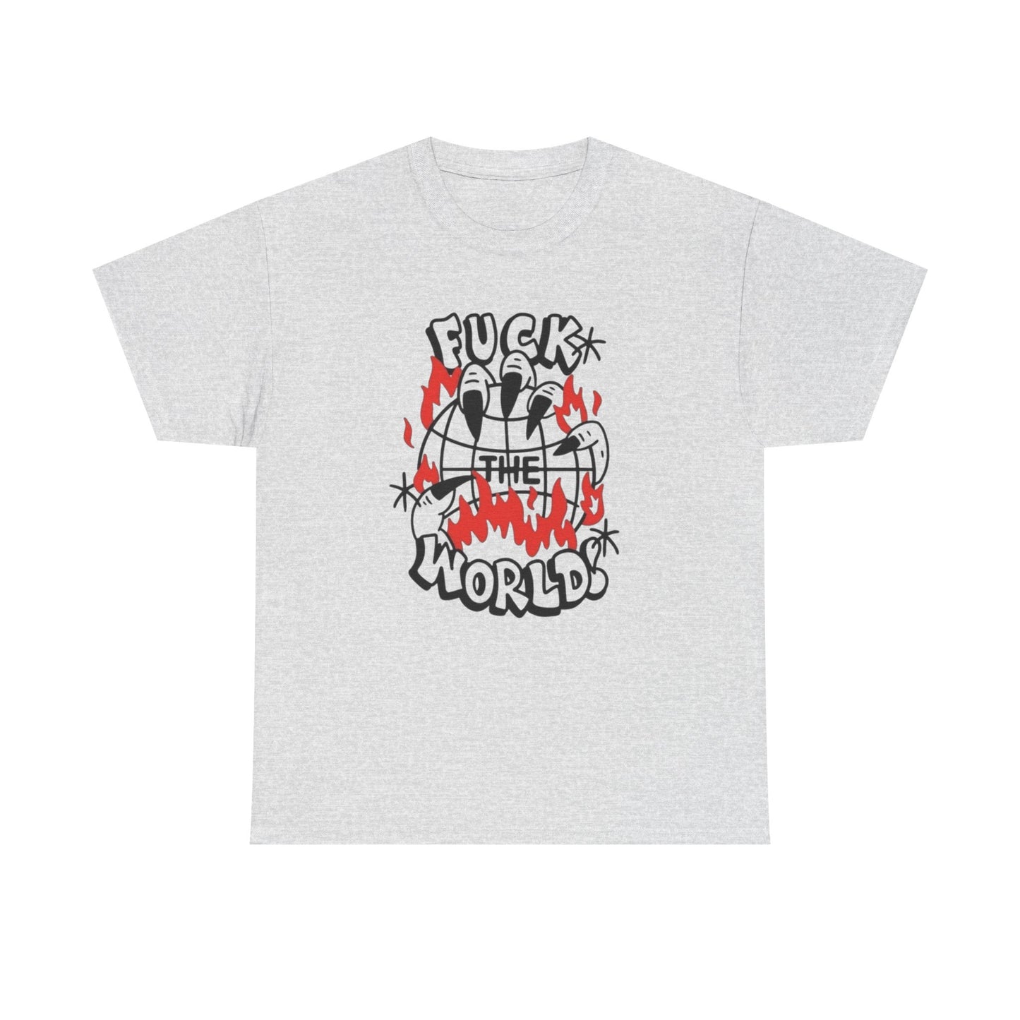 F The World Graphic T-Shirt Unisex Heavy Cotton Tee Gift NEW