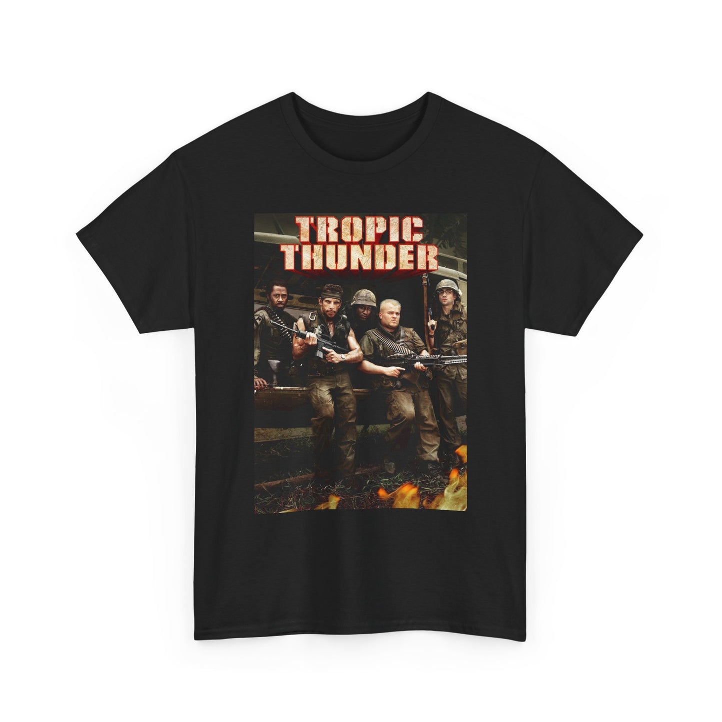Tropic Thunder Graphic T Shirt Comedy Movie Retro Unisex Heavy Cotton Tee 2