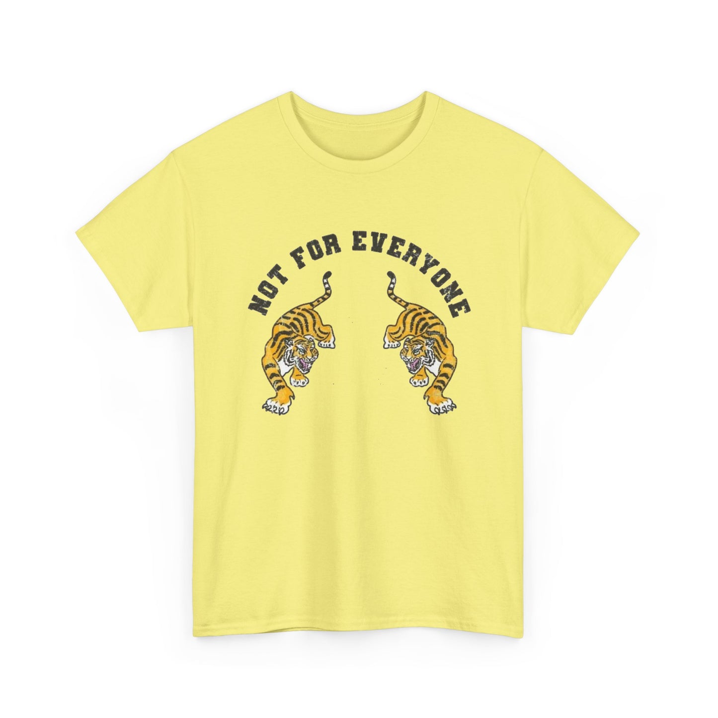 Not For Everyone Tiger Retro Art Graphic T Shirt Regular Men's Heavy Cotton Tee