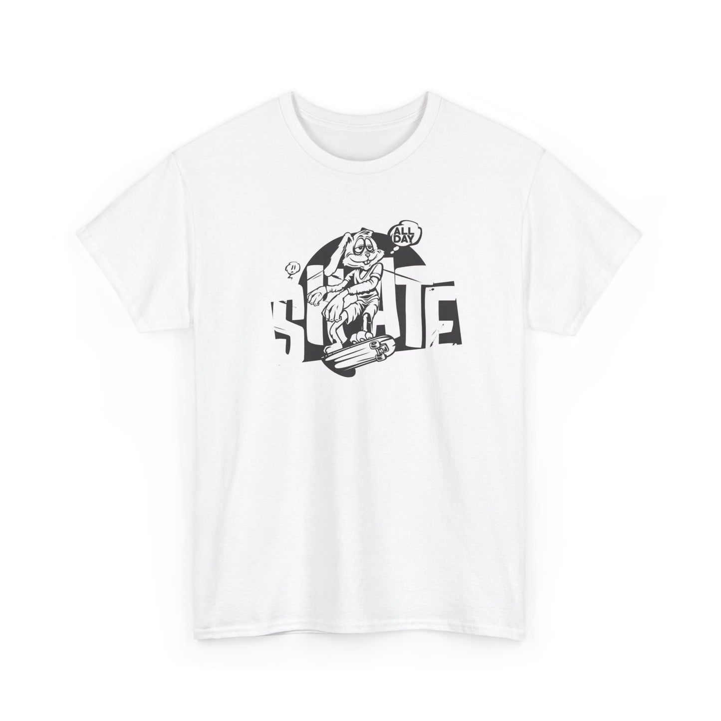 Skate All Day Graphic T Shirt Unisex Heavy Cotton Tee