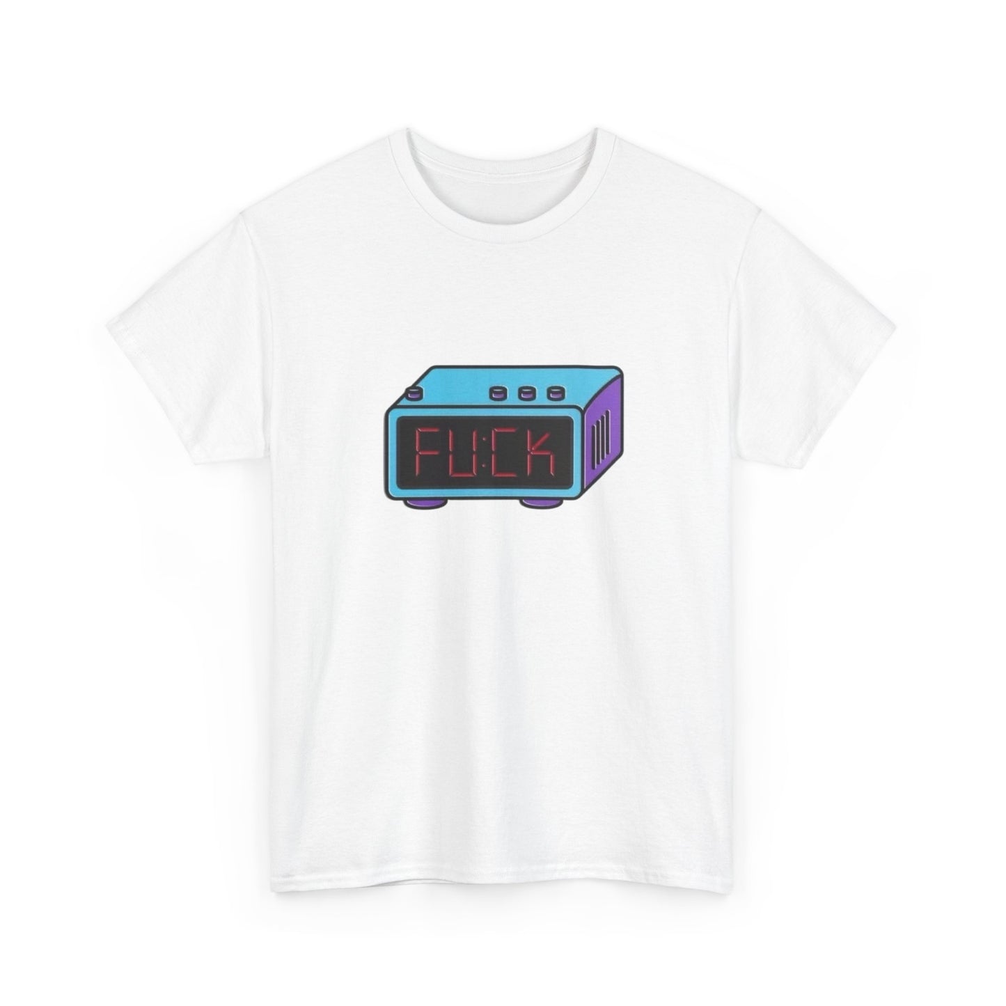 Funny Alarm Clock Wake Up Graphic T Shirt Unisex Heavy Cotton Tee Gift New