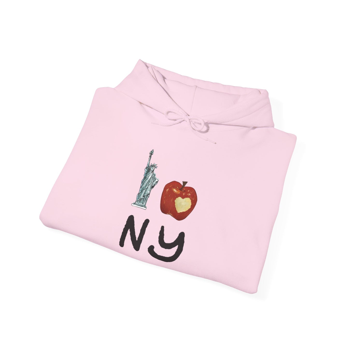 I Love New York Big Apple Graphic Hoodie Unisex Heavy Blend™ Hooded Sweatshirt