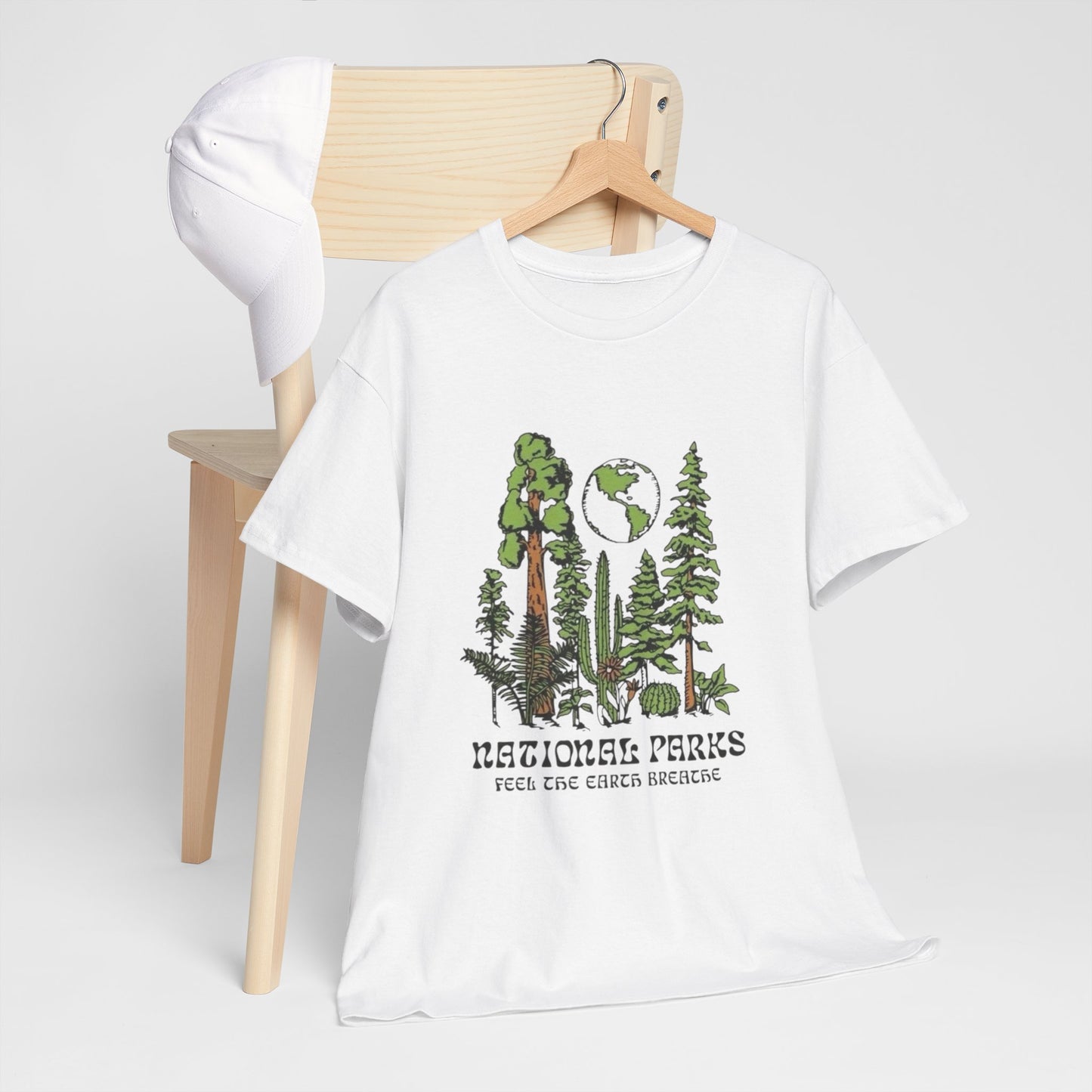 Feel The Earth Breath Graphic T Shirt Heavy Cotton Tee NEW ADULT UNISEX