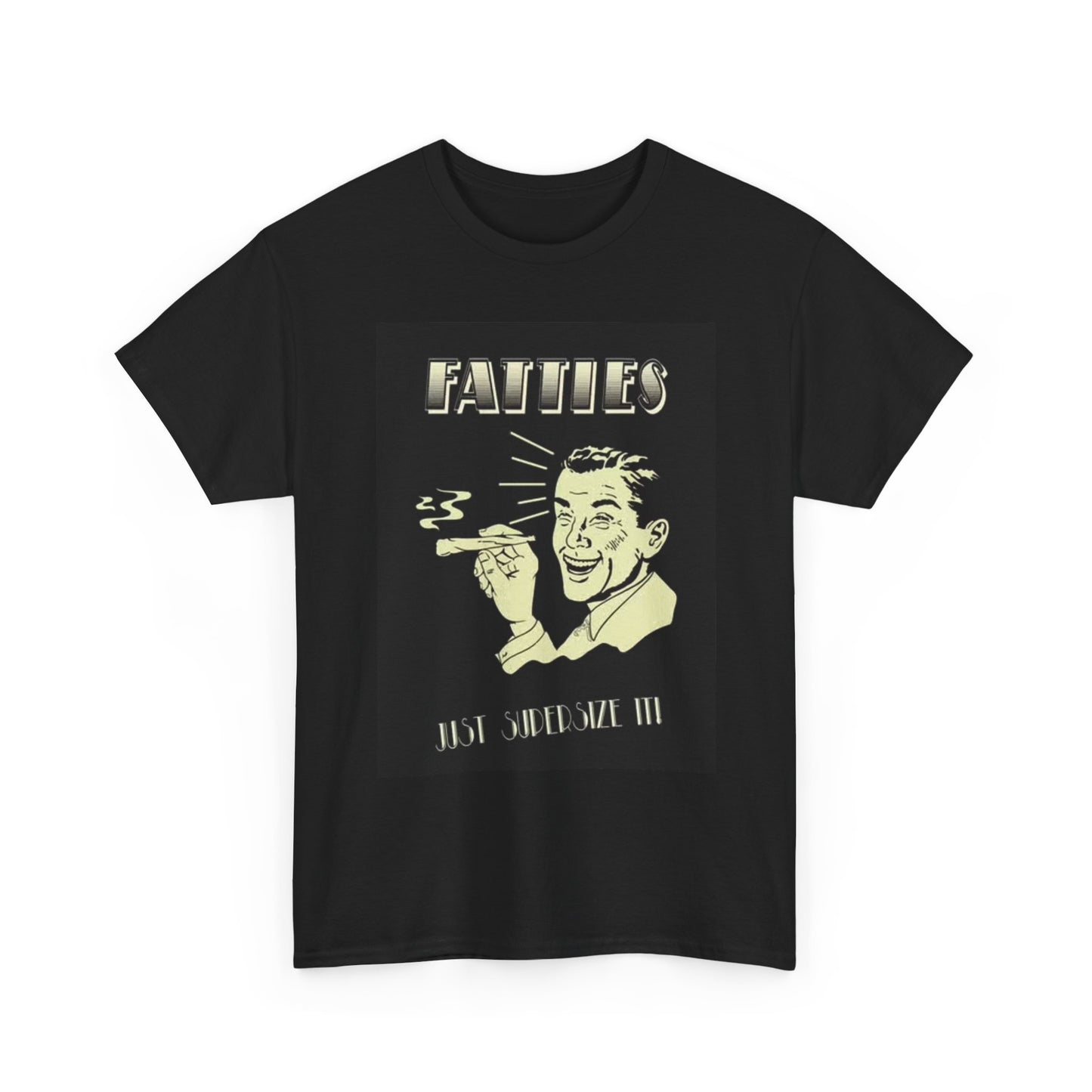 Fatties Weed Shirt Funny Vintage Poster 420 Graphic Unisex Heavy Cotton Tee