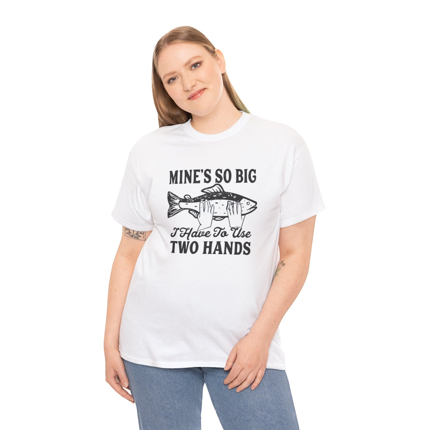 Funny Fishing Graphic T Shirt Big Jokes Humor Men's Heavy Cotton Tee
