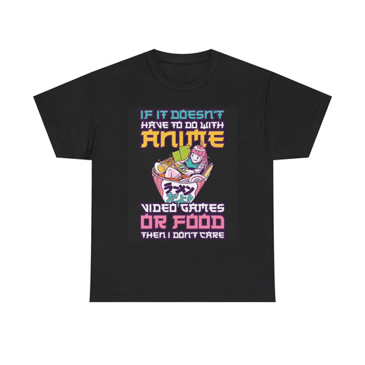 Video Games Anime Funny Graphic T Shirt Retro Unisex Heavy Cotton Tee