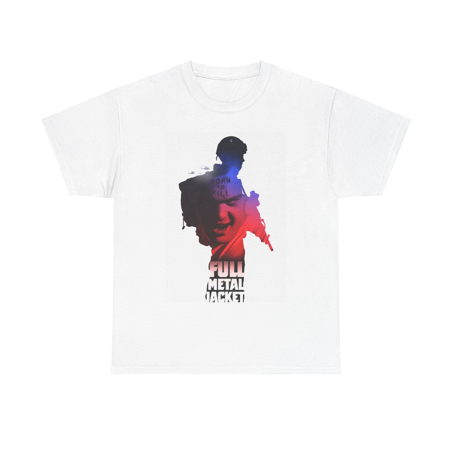 Full Metal Jacket Movie Poster Retro Shirt Military Unisex Heavy Cotton Tee