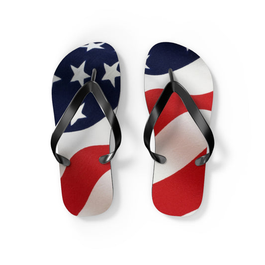 American Flag Beach Sandals, Slides for Summer, Flip Flops, Water Resistant