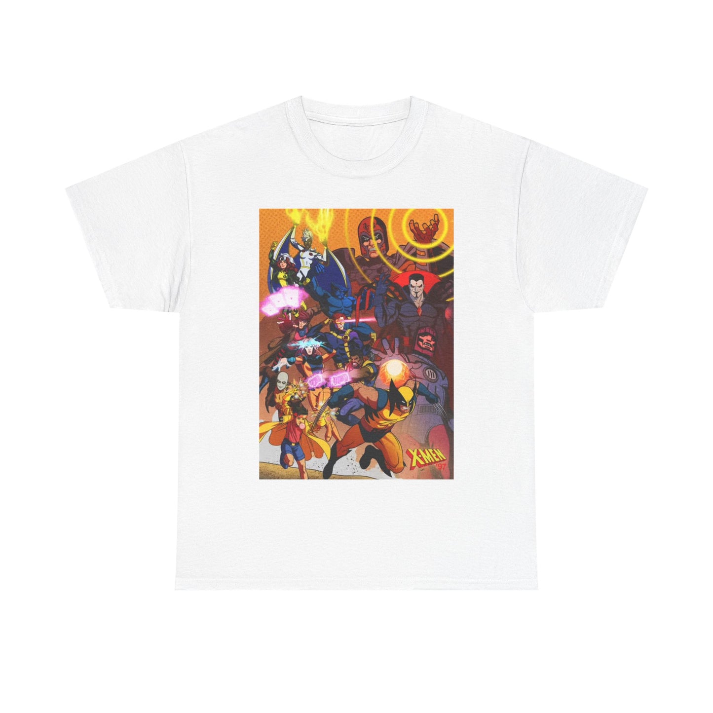 Cartoon Graphic Tee Xmen Comic Book Retro Vintage Tee Unisex Heavy Cotton Tee