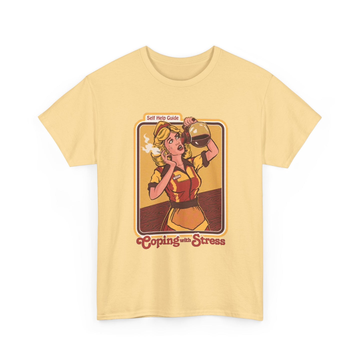 Coping With Stress Funny Graphic T Shirt NEW Unisex Heavy Cotton Tee