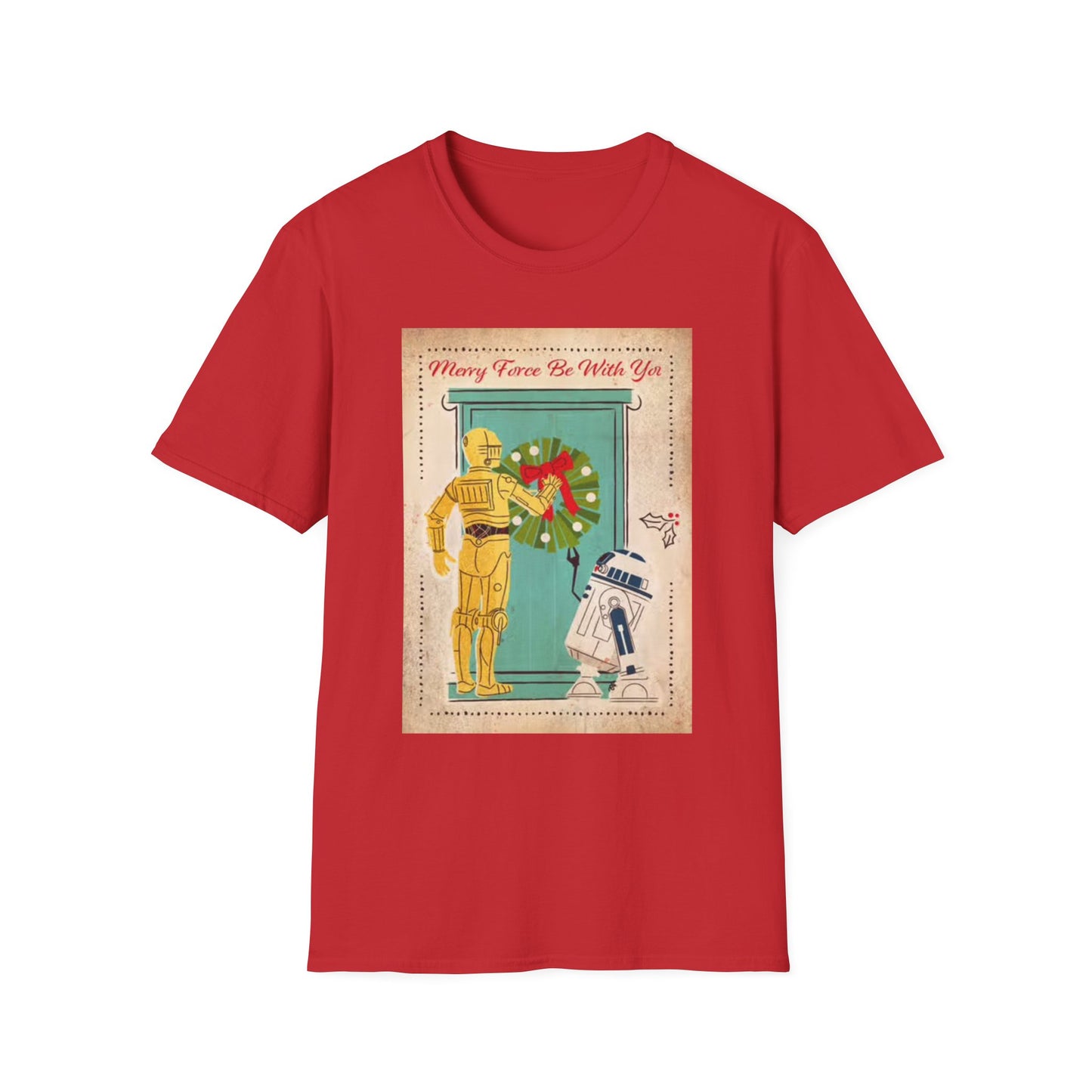 Merry Force Be With You Graphic T Shirt Vintage Star wars Christmas holidays