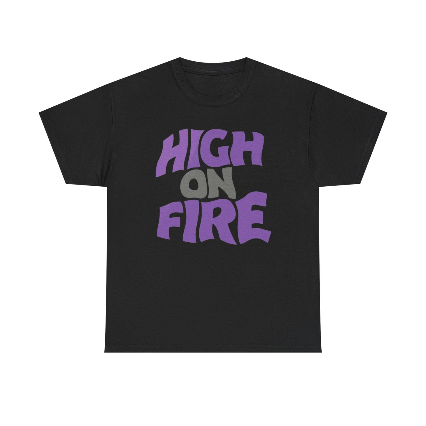 High On Fire Retro Graphic T Shirt Unisex Heavy Cotton Tee