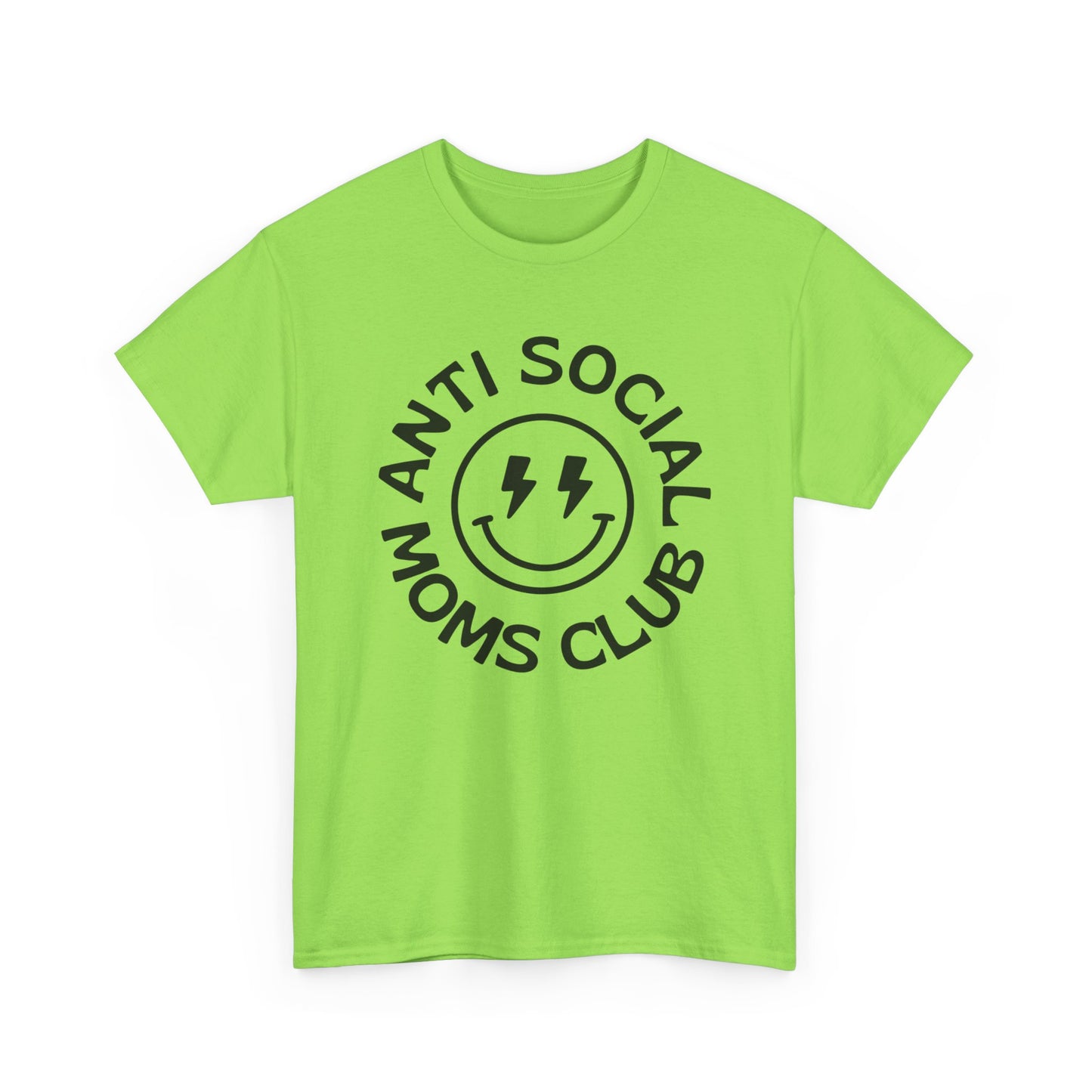 Antisocial Moms Club Funny Graphic T Shirt Unisex Heavy Cotton Tee