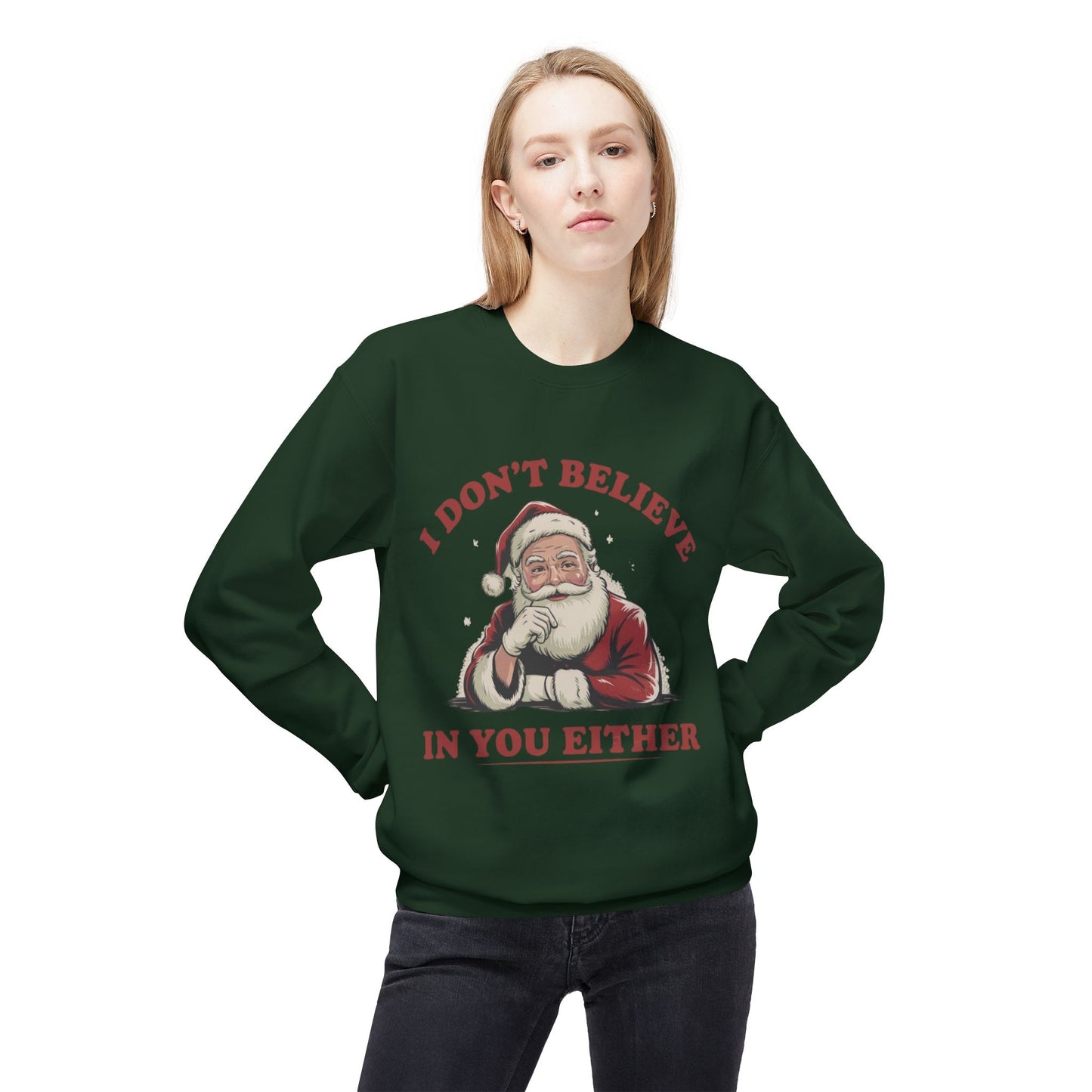 Funny Santa Jokes Sweater NEW Unisex Fleece Crewneck Sweatshirt