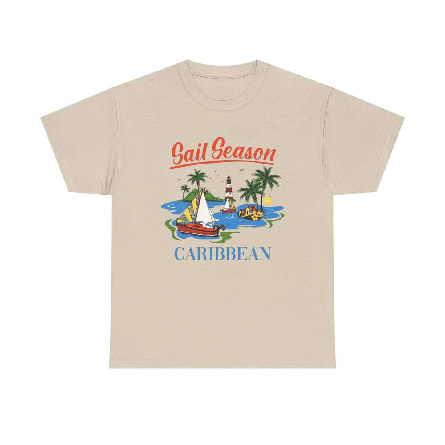 Sail Season Carribean Graphic T Shirt S-5XL NEW Unisex Heavy Cotton Tee