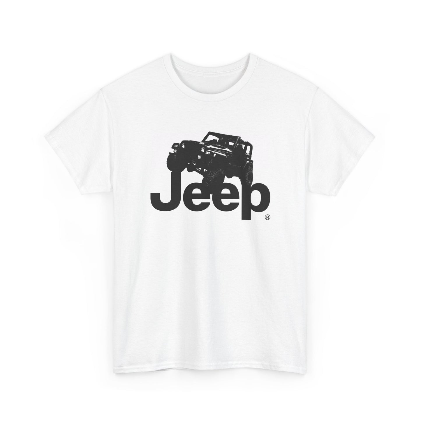 Jeep Offroading Tshirt Retro Logo Truck Unisex Heavy Cotton Tee