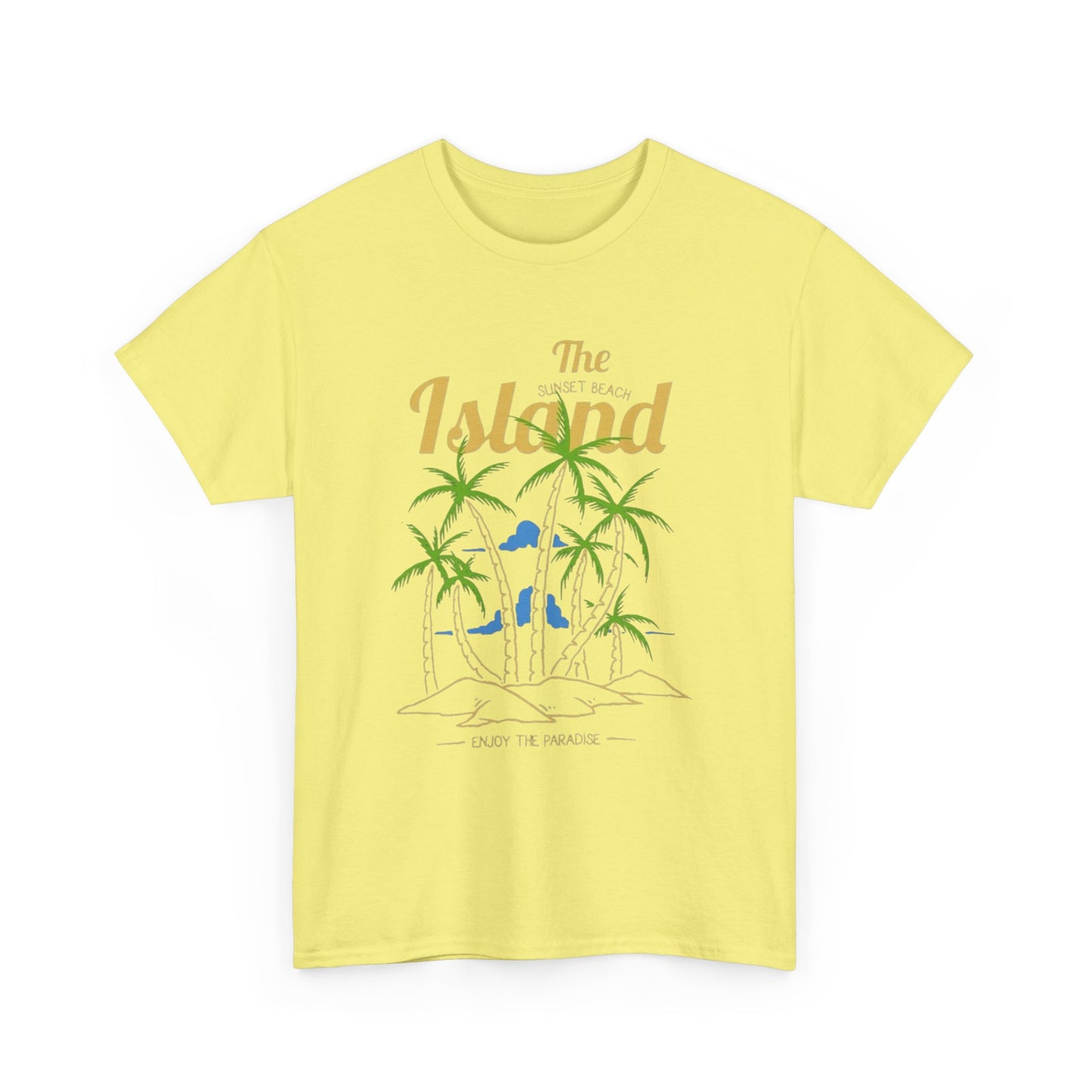 Sunset Beach Graphic T Shirt NEW Unisex Heavy Cotton Tee
