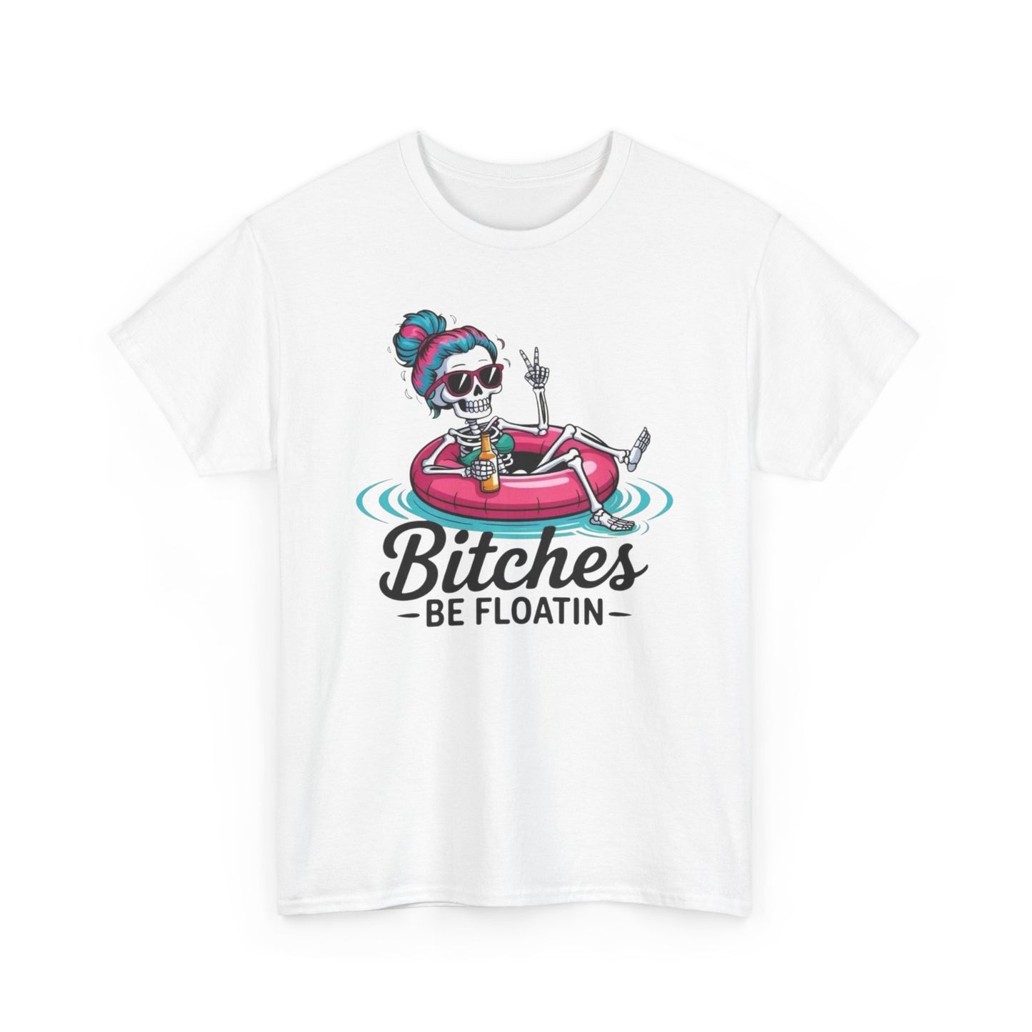 Girl Pool Day Funny Floating Graphic T Shirt Womens Heavy Cotton Tee