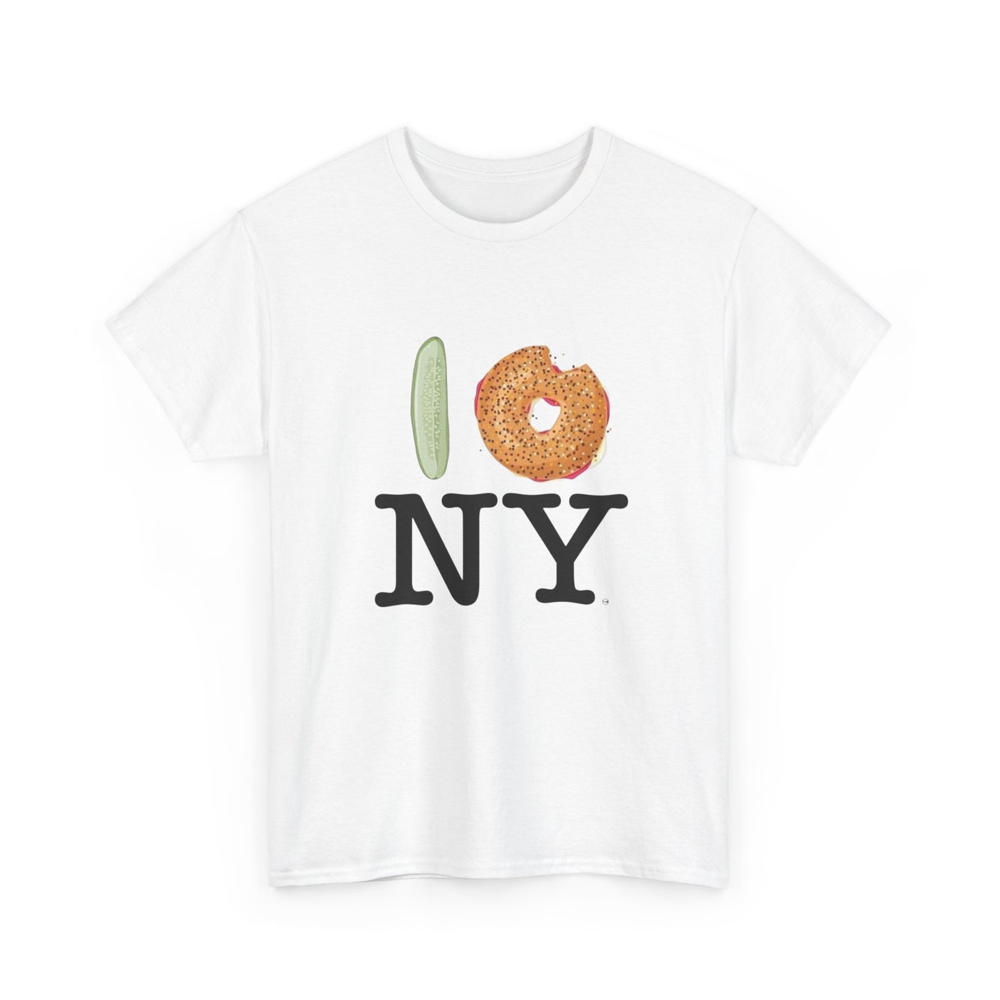I Love New York City Bagel Shop Graphic T Shirt Unisex NEW Heavy Cotton Tee