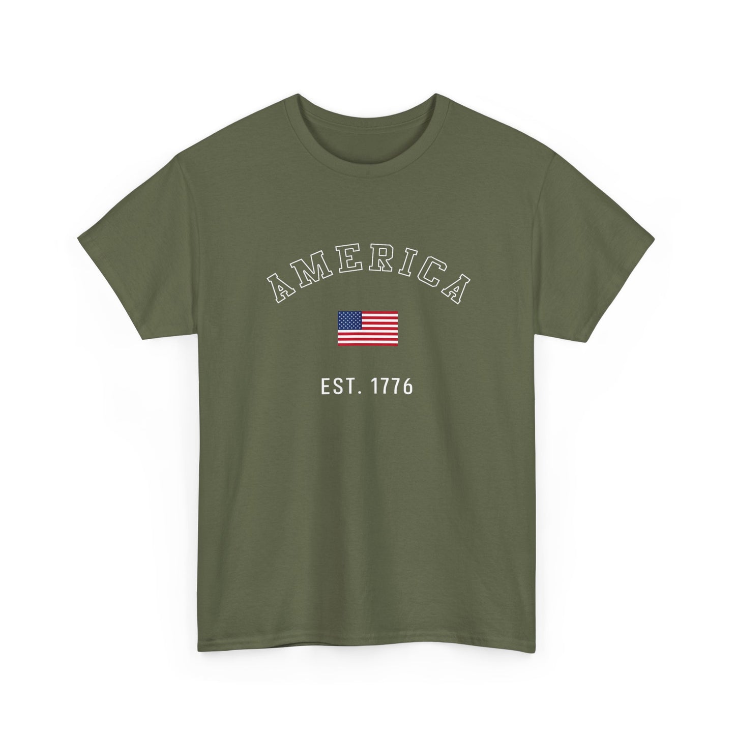 America EST 1776 Graphic T Shirt ADULT NEW