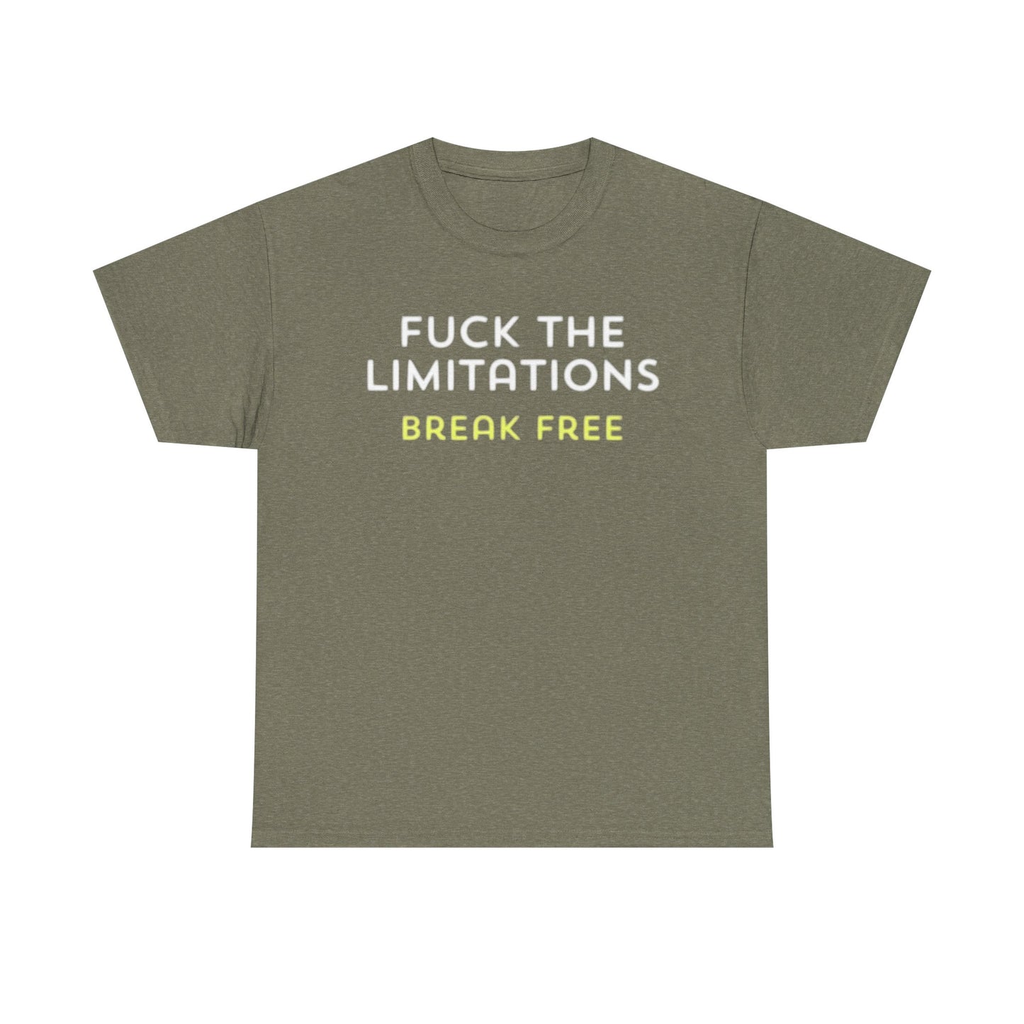 Forget The Limitations Graphic T Shirt Motivation Hard Work Unisex Heavy Cotton