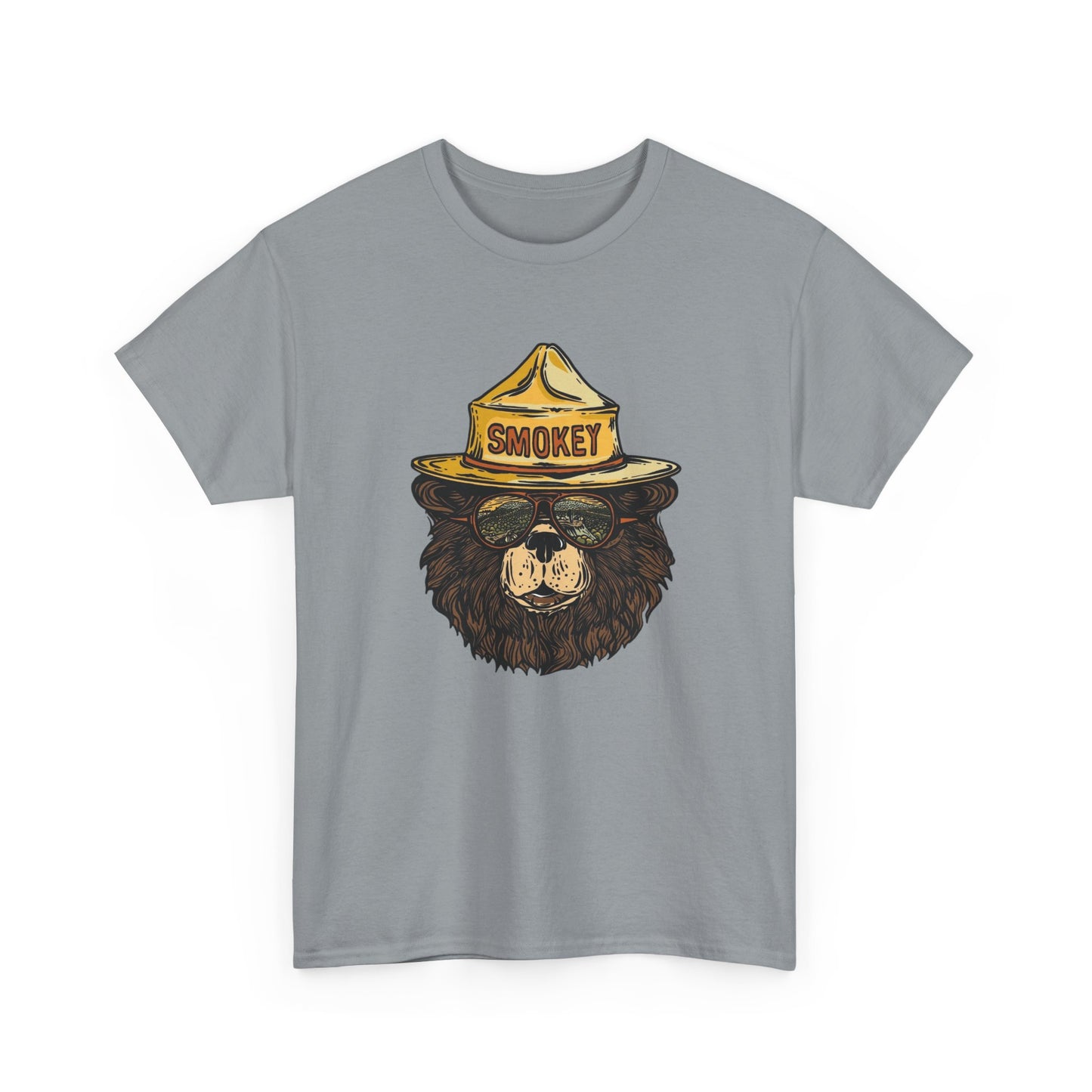 Smokey The Bear Outdoors Retro Graphic T Shirt Unisex Heavy Cotton Tee