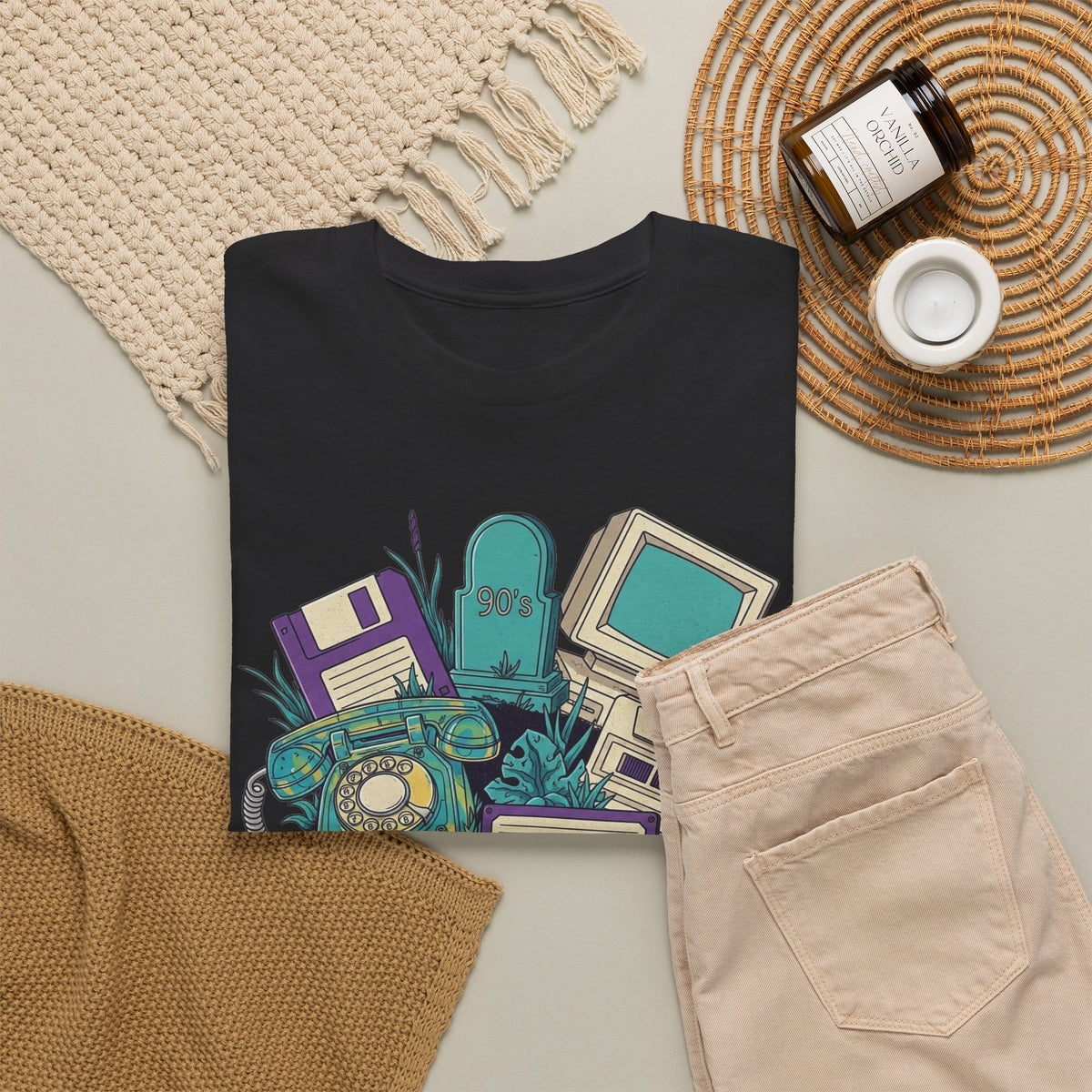 90s Survivor Retro Computer Collage T-Shirt Men's Graphic Tee