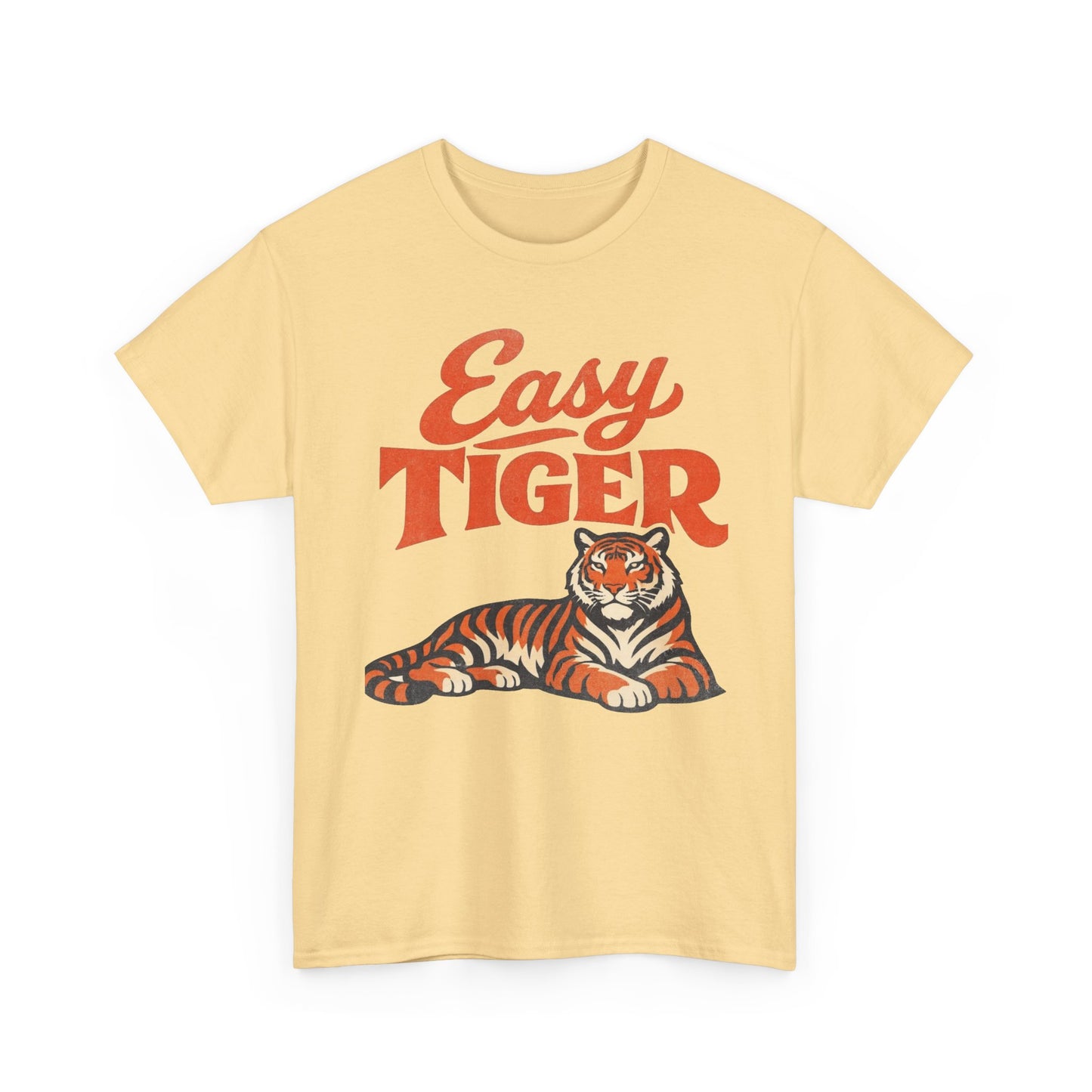 Easy Tiger 80's Retro Nostalgia Funny Graphic T Shirt Regular Men's Heavy Cotton Tee