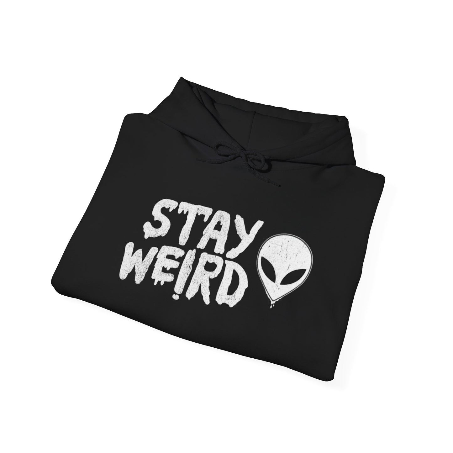 Stay Weird Funny Aliens Graphic Hoodie Unisex Heavy Blend™ Hooded Sweatshirt