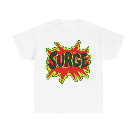 Surge soda T-shirt vintage Mountain Dew 90s nostalgia Unisex Heavy Cotton Tee