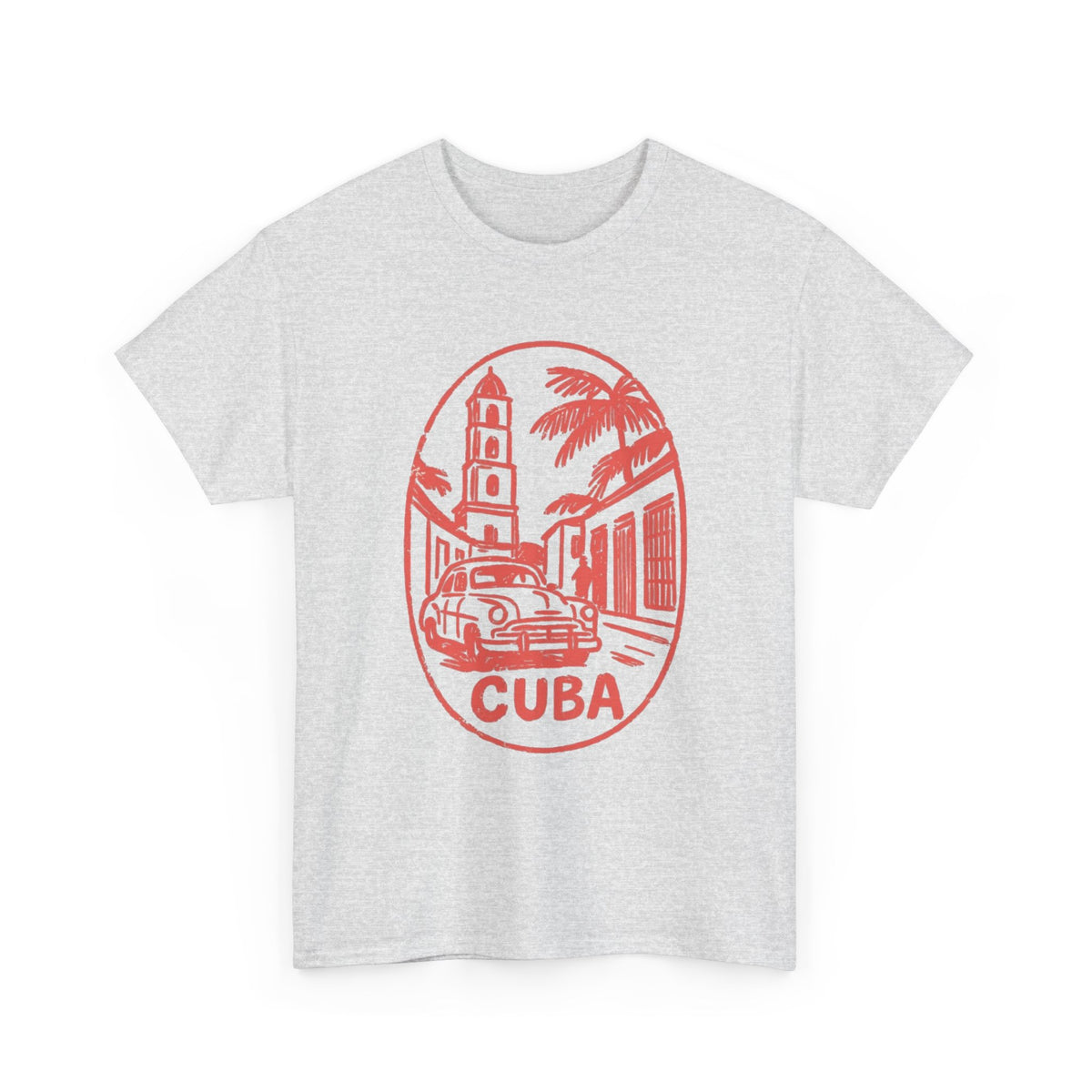 Cuba Graphic T Shirt Men's Retro Travel Heavy Cotton Tee