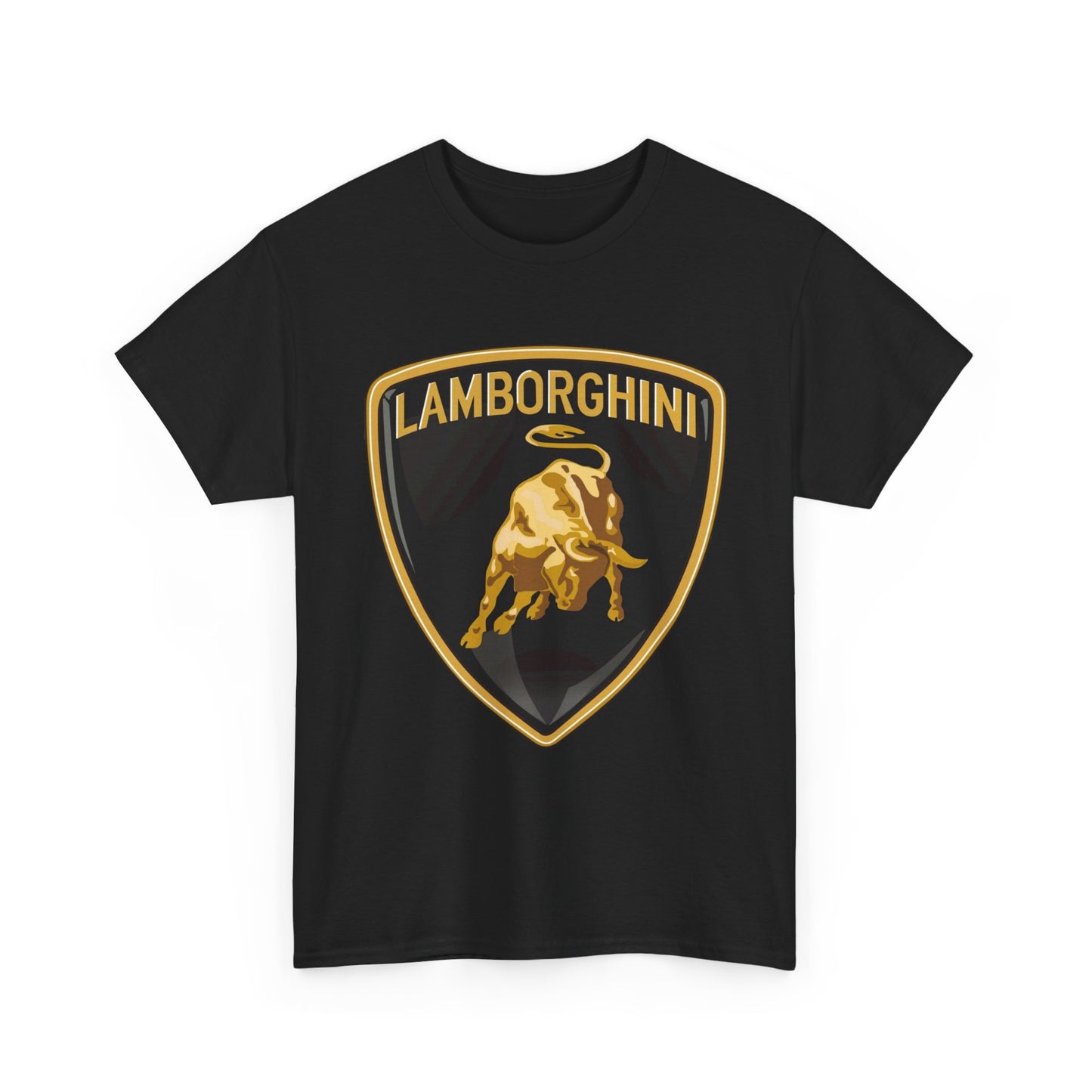 Lamborghini Graphic T Shirt Vintage Logo Retro Unisex Heavy Cotton Tee