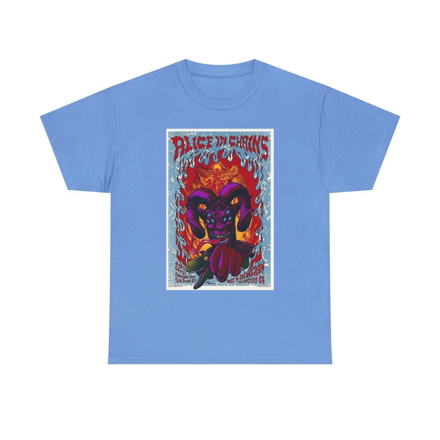 Alice In Chains Rock Band T Shirt Merch Poster Unisex Heavy Cotton Tee