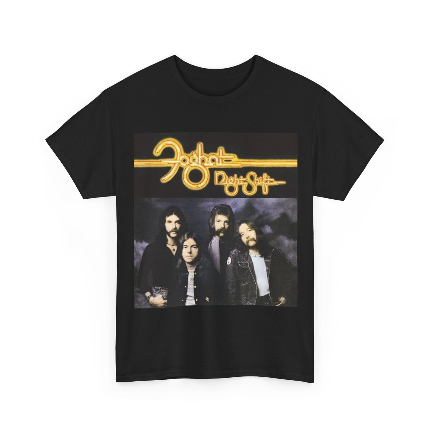 FogHat Tshirt Vintage Rock Poster Retro 70s Woodstock Unisex Heavy Cotton Tee