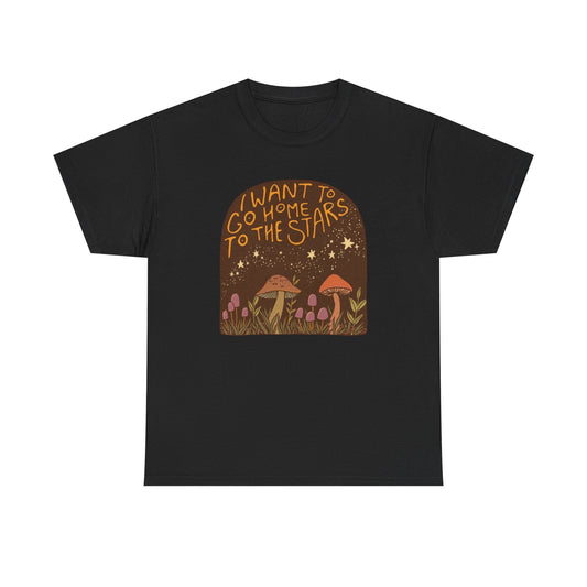 I Want To Go Home To The Stars Graphic T Shirt NEW ADULT Unisex Heavy Cotton Tee