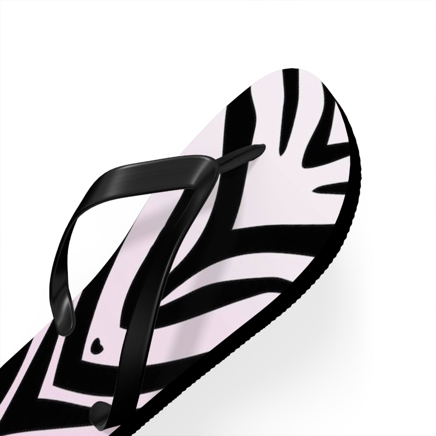 Zebra Print Beach Sandals, Slides for Summer, Flip Flops, Water Resistant