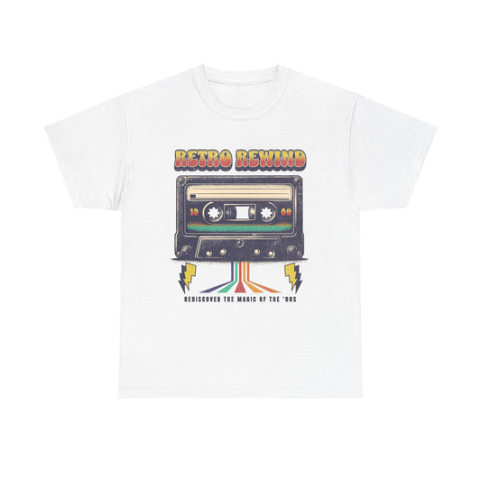 Retro Rewind Graphic T Shirt Men's  Heavy Cotton Tee