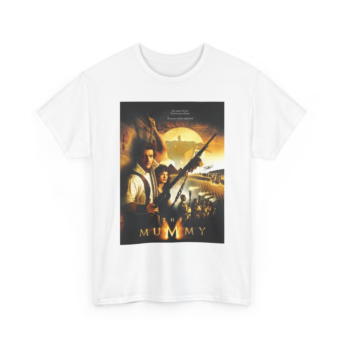 The Mummy Poster T Shirt Retro Movie 90s Vintage Unisex Heavy Cotton Tee