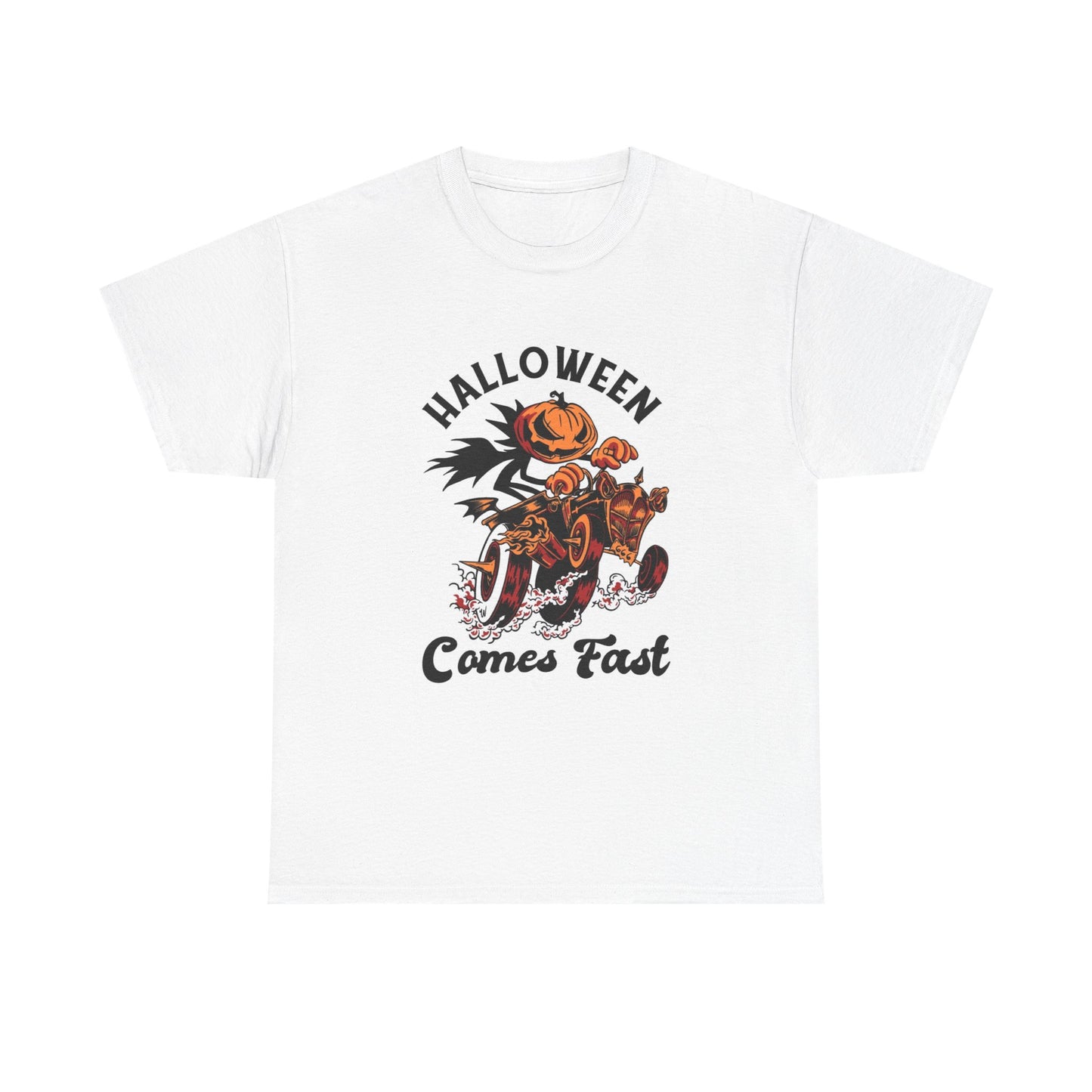 Halloween Comes Fast Graphic T Shirt Men's Heavy Cotton Tee - Quality - Modern True to Size
