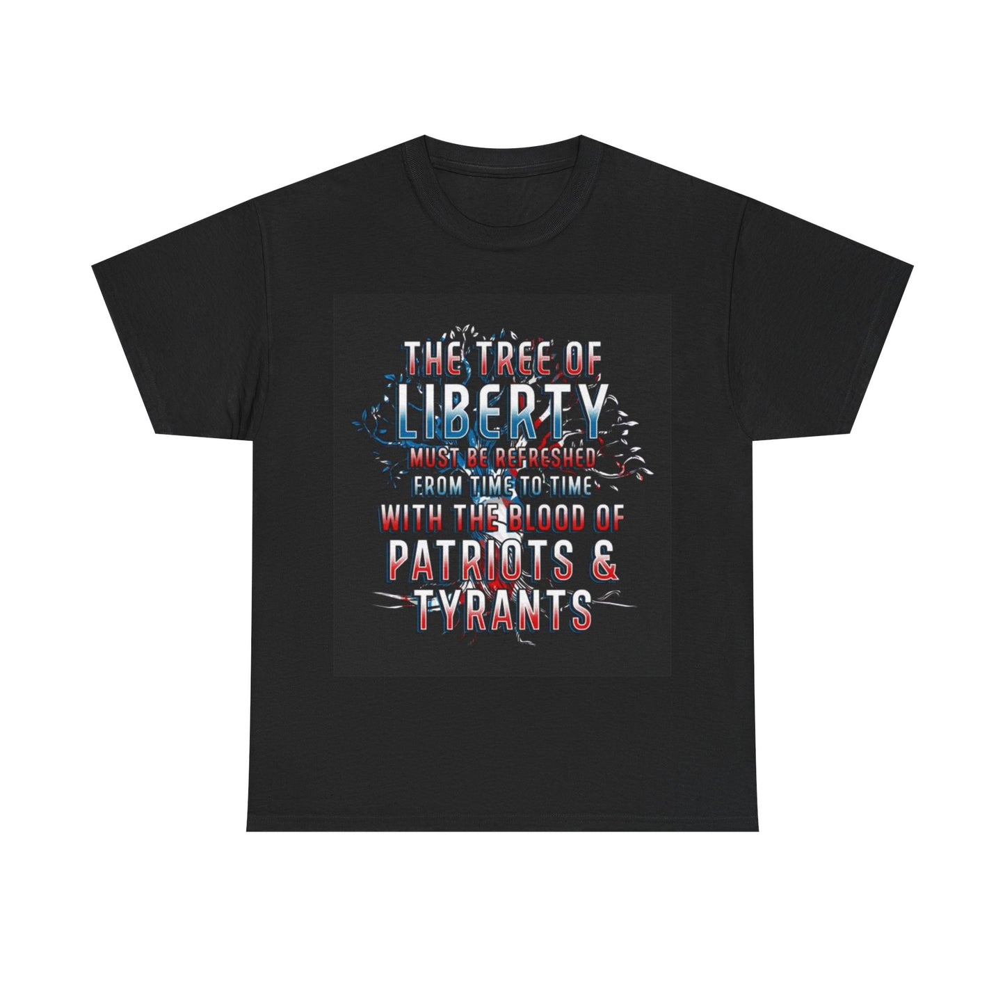 Thomas Jefferson Tshirt American Flag USA Quote 1776 Unisex Heavy Cotton Tee