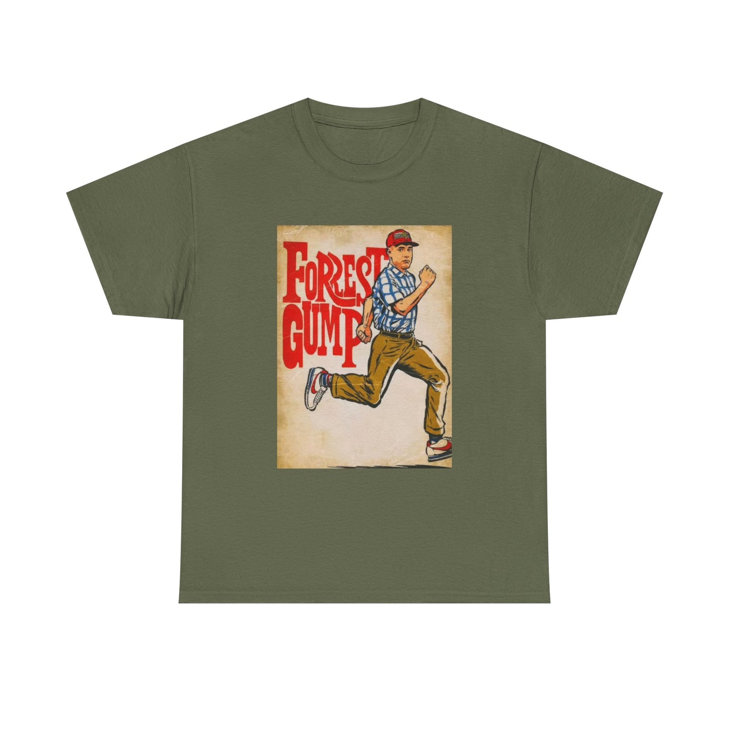 Forrest Gump Tshirt Vintage Retro Movie Poster Unisex Heavy Cotton Tee