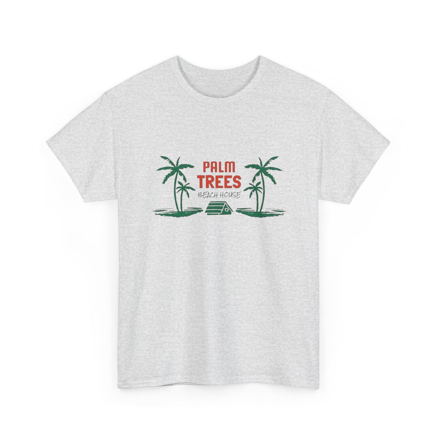 Palm Trees Beach House Graphic T Shirt NEW Unisex Heavy Cotton Tee
