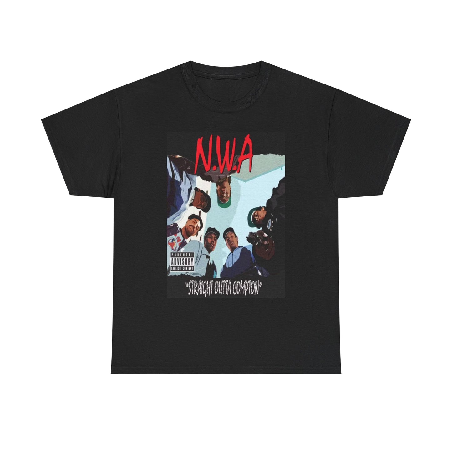NWA Straight Outta Compton Graphic T Shirt Vintage Cali Unisex Heavy Cotton Tee