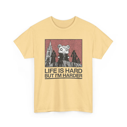 Life Is Hard But I'm Harder Bear Graphic T-Shirt Men's Tee