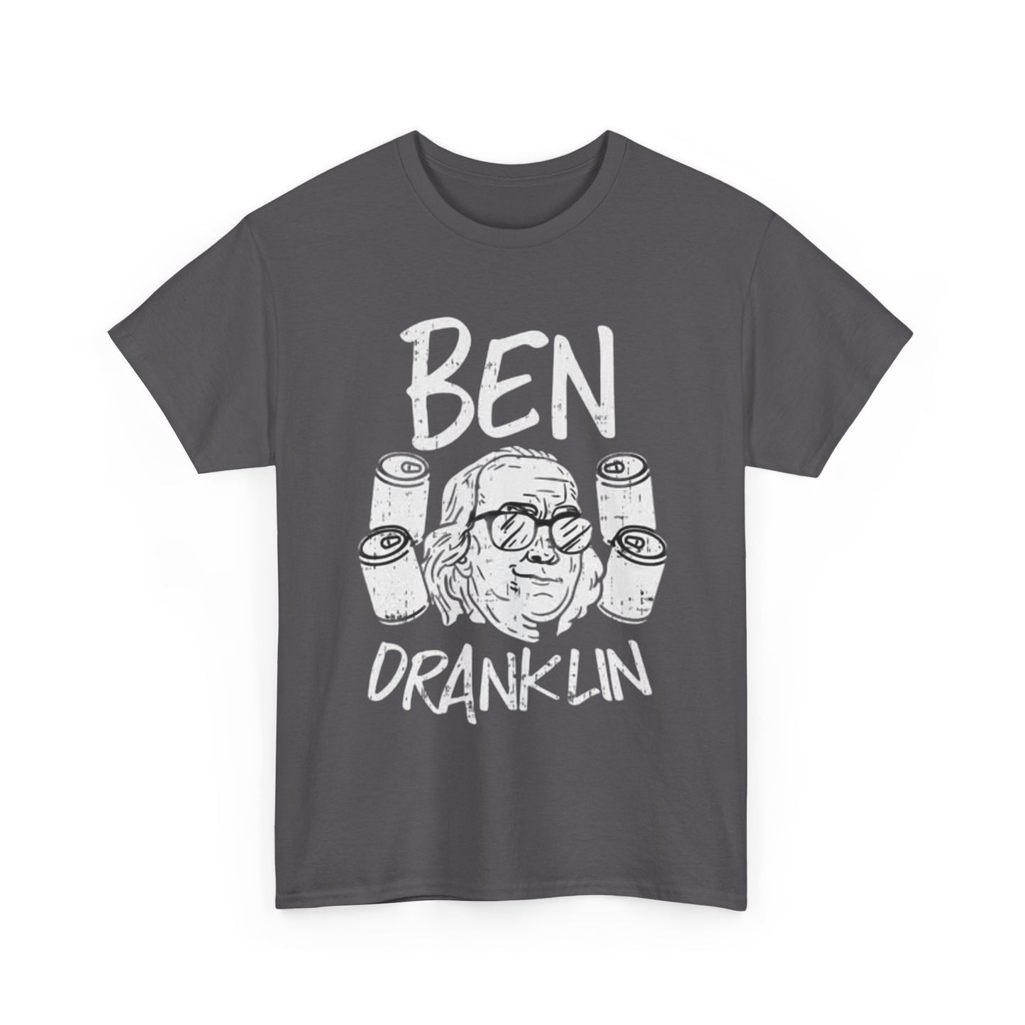 Ben Drankin Shirt Funny Beer Graphic Franklin USA American Flag Unisex Heavy