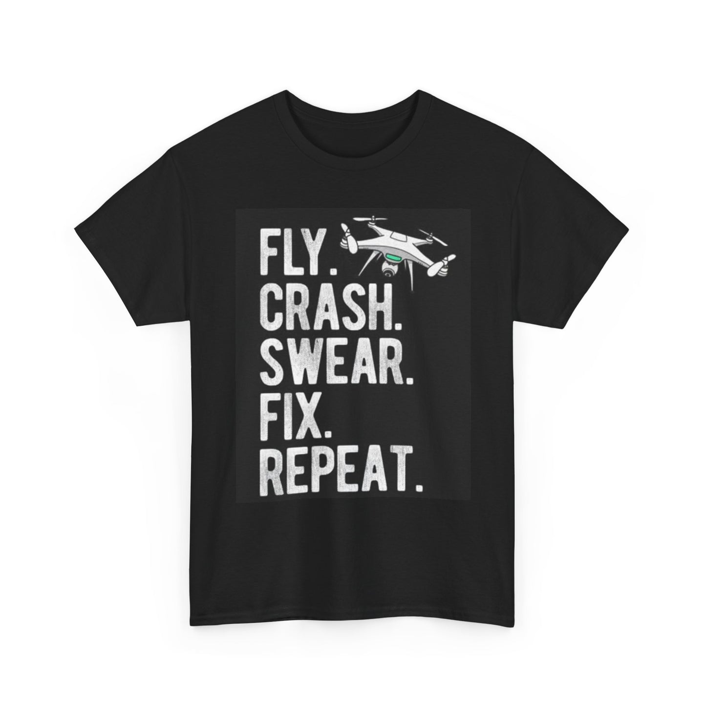 Funny Drone Pilot T Shirt Flying Graphic Unisex Heavy Cotton Tee