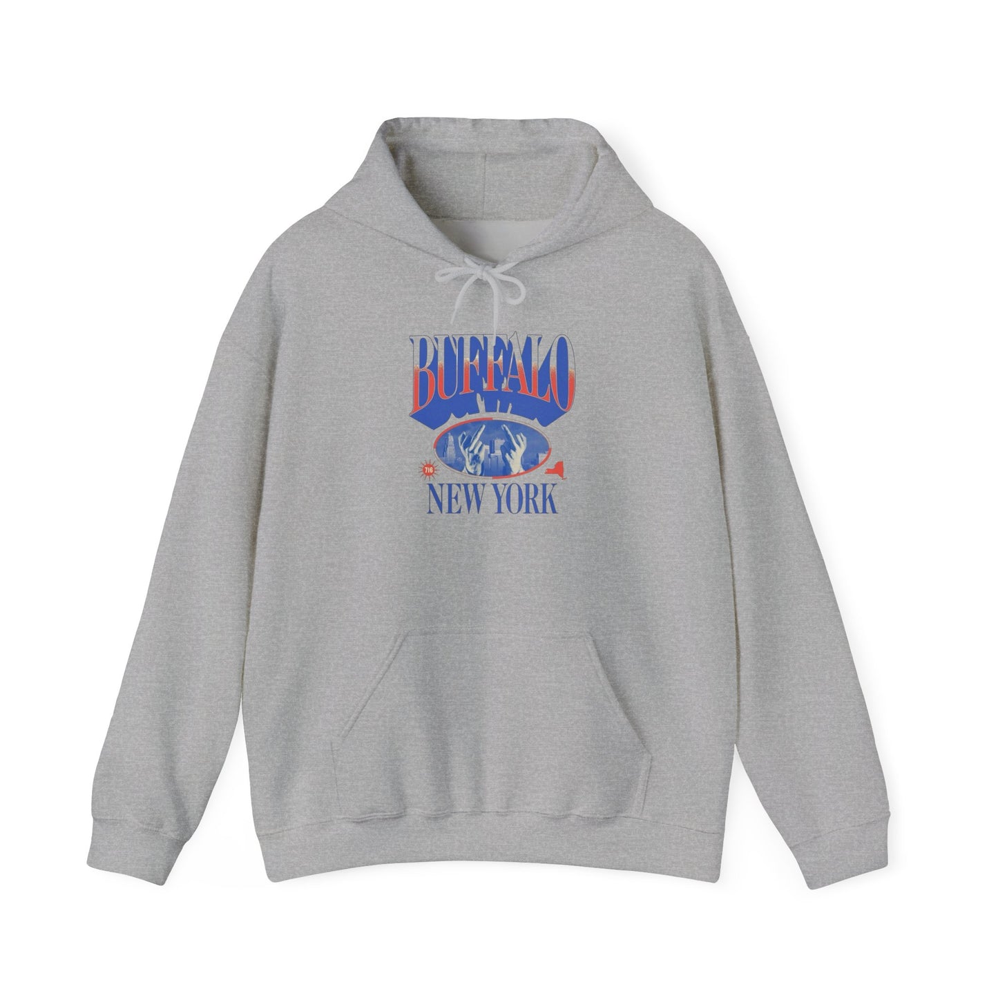 Buffalo New York Football Graphic Hoodie Heavy Blend Sweatshirt NEW