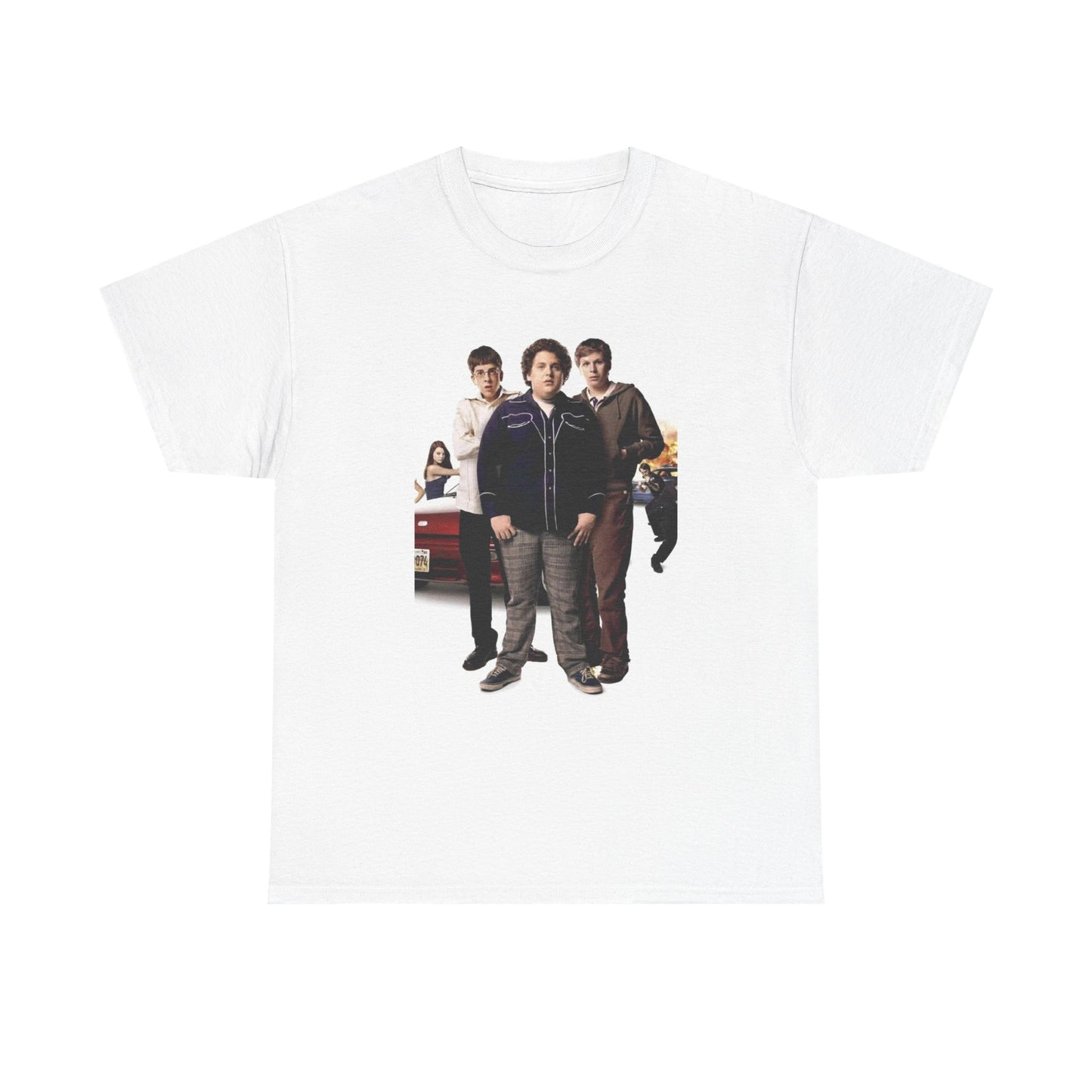 Superbad Tshirt Retro Movie Poster Comedy I Am Mclovin Unisex Heavy Cotton Tee